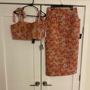 Lulus, cropped set, floral